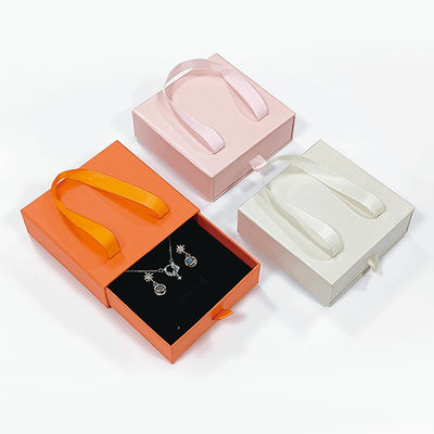 Kleine Luxus-Schwarze Karton-Papierbox, Mode-Schmuck-Geschenkschublade, Verpackungskarton mit Ihrem eigenen Logo