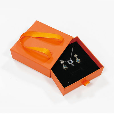 Kleine Luxus-Schwarze Karton-Papierbox, Mode-Schmuck-Geschenkschublade, Verpackungskarton mit Ihrem eigenen Logo