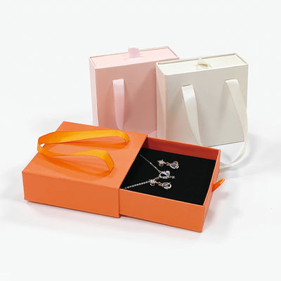 Kleine Luxus-Schwarze Karton-Papierbox, Mode-Schmuck-Geschenkschublade, Verpackungskarton mit Ihrem eigenen Logo