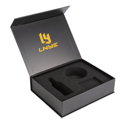 Fabrik Großhandel Custom Logo Schwarzer Magnet Magnetische Luxusverpackung Klapppapier Geschäftsgeschenkbox