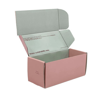 Custom Printed Mailer Box Pink Personalisierte Kosmetik Versandverpackungen Dankeschön Geschenkverpackung Karton