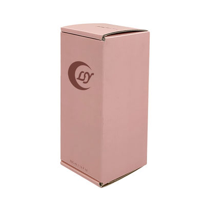 Benutzerdefiniertes Logo Schmuckschachtel rosa Kosmetikpapier Geschenk Wellpappe Verpackungskiste