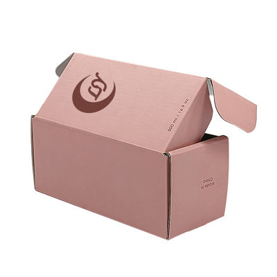 Benutzerdefiniertes Logo Schmuckschachtel rosa Kosmetikpapier Geschenk Wellpappe Verpackungskiste