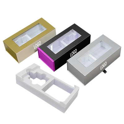 Personalisiertes Logo Luxuskarton Magnetische drahtlose Kopfhörer Verpackungskiste mit EVA Liner Verpackung Hängekiste