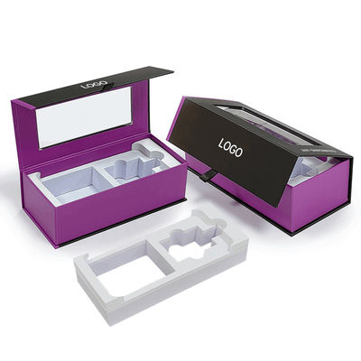 Personalisiertes Logo Luxuskarton Magnetische drahtlose Kopfhörer Verpackungskiste mit EVA Liner Verpackung Hängekiste