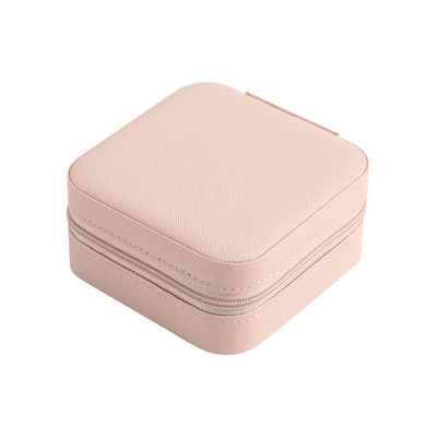 High-End Portable Pink Schmuck Set Box Ohrringe Ringe Halsketten Armbänder Armbänder Schmuck Lagerbox