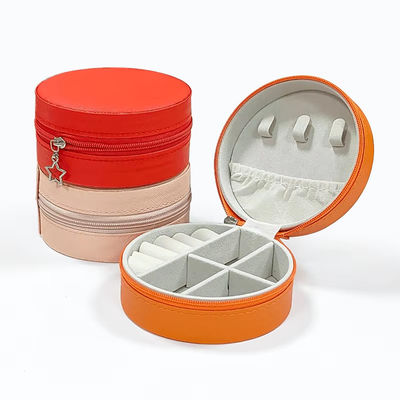 High-End Portable Pink Schmuck Set Box Ohrringe Ringe Halsketten Armbänder Armbänder Schmuck Lagerbox