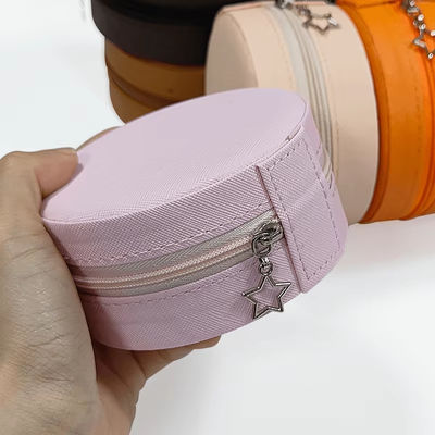 High-End Portable Pink Schmuck Set Box Ohrringe Ringe Halsketten Armbänder Armbänder Schmuck Lagerbox