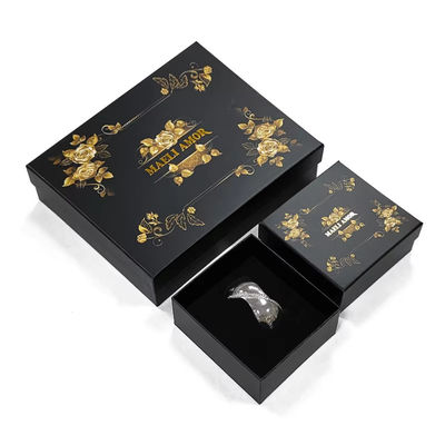Fabrik Custom Printing High End Luxus Schmuck Set Boxen Goldene Rose Haare Seil Kopfschmuck Verpackungskiste