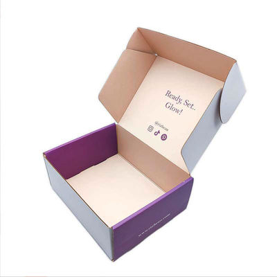 Custom Logo Design CMYK / PANTONE Druck recycelbares Wellpapier Luxus Hautpflege Kosmetik Verpackung Postfächer