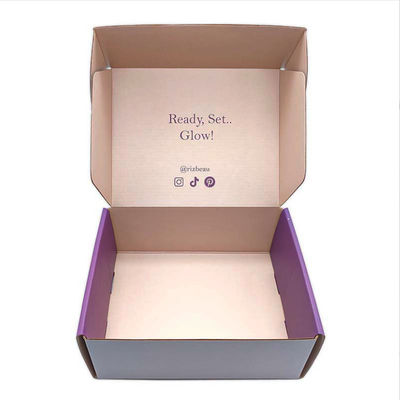 Custom Logo Design CMYK / PANTONE Druck recycelbares Wellpapier Luxus Hautpflege Kosmetik Verpackung Postfächer