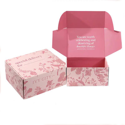 Custom Logo Design CMYK / PANTONE Druck recycelbares Wellpapier Luxus Hautpflege Kosmetik Verpackung Postfächer