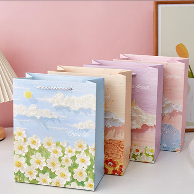 Personalisierte Kraft Personalisierte rosa Kleine Verpackung Papiertüte Handgeführte Kunst Geschenk Papiertüte Verpackung