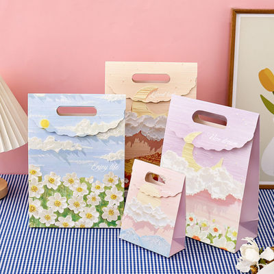 Personalisierte Kraft Personalisierte rosa Kleine Verpackung Papiertüte Handgeführte Kunst Geschenk Papiertüte Verpackung
