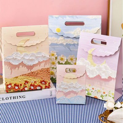 Personalisierte Kraft Personalisierte rosa Kleine Verpackung Papiertüte Handgeführte Kunst Geschenk Papiertüte Verpackung