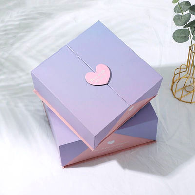 Individuell angepasste Doppeltür Öffnungsbox Ring Parfüm Uhr Verpackung Geschenkbox mit Ihrem eigenen Logo