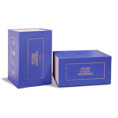 Custom Logo Farbe Quadrat Blau Magnetische Schmuck Verpackung Luxus Geschenkboxen Für Gegenwart