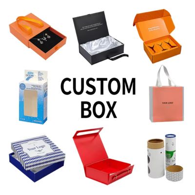 Customized Logo Luxus Magnetische Geschenkbox Verschluss für Kosmetik Kleidung Perücke Geschenk Set Verpackung