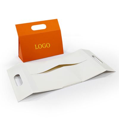 Einzigartiges Design speziell geformte Klappgeschenkbox mit Ihrem eigenen Logo tragbar mit Griff