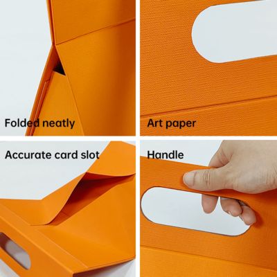Einzigartiges Design speziell geformte Klappgeschenkbox mit Ihrem eigenen Logo tragbar mit Griff