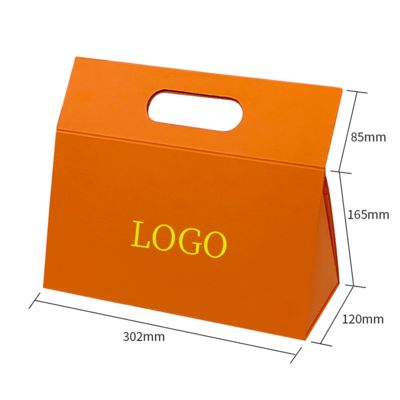 Einzigartiges Design speziell geformte Klappgeschenkbox mit Ihrem eigenen Logo tragbar mit Griff