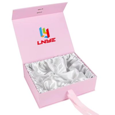 Customized Logo Luxus Magnetische Geschenkbox Verschluss für Kosmetik Kleidung Perücke Geschenk Set Verpackung