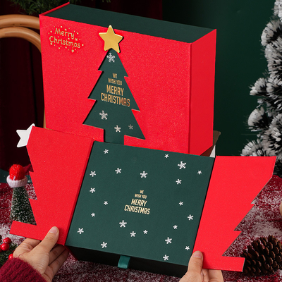 Industrielle, kundenspezifische Weihnachtsbox für Kerzen, Socken, personalisiertes Geschenk, Handwerksverpackung