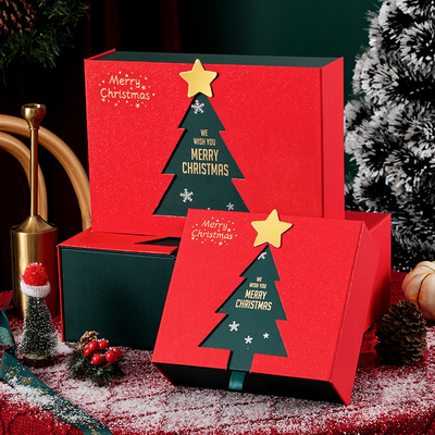 Industrielle, kundenspezifische Weihnachtsbox für Kerzen, Socken, personalisiertes Geschenk, Handwerksverpackung