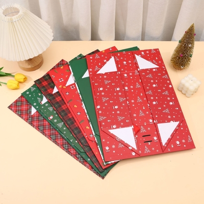 Einzigartiges Band für Socken für kleine Unternehmen, luxuriöse Weihnachtsgeschenkbox aus Karton mit Magnetverschluss und UV-Lackierung
