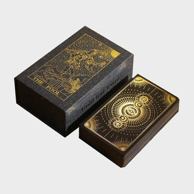 Individuelle, starre Luxus-Tarotkarten-Boxen aus Karton mit Magnetverschluss in dekorativer Buchform, Geschenkbox