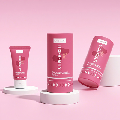 Karton Zylinder Papier Tube Verpackungsbox Umweltfreundliche Kosmetik Hautpflege Runde Tube Box für Cremes Lotionen