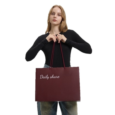 Elegante Großpapier-Einkaufstüten auf Maß Kleidung Personalisiertes Logo Design Recycling Mode Großhandel Luxus Marken Taschen für Geschäfte