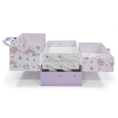 Öko-freundliche Kinder-Spielzeug-Geschenkbox Luxus-Festkarton-Koffer mit Metallgriff