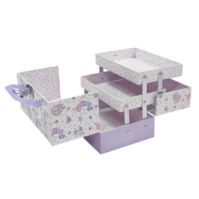 Öko-freundliche Kinder-Spielzeug-Geschenkbox Luxus-Festkarton-Koffer mit Metallgriff