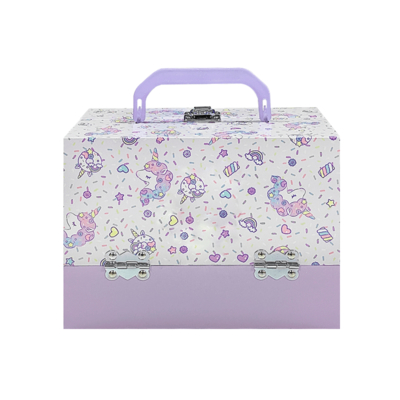 Öko-freundliche Kinder-Spielzeug-Geschenkbox Luxus-Festkarton-Koffer mit Metallgriff
