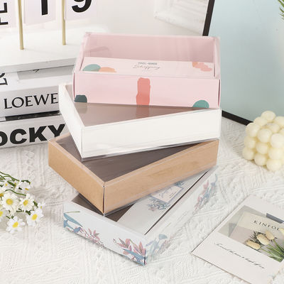 Hochwertige persönliche Kleidung Geschenkbox für Socken Unterwäsche Kleidung Accessoires Verpackung Ärmel Design mit Fenster