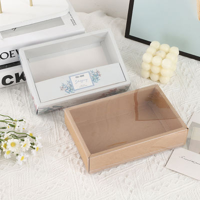 Hochwertige persönliche Kleidung Geschenkbox für Socken Unterwäsche Kleidung Accessoires Verpackung Ärmel Design mit Fenster