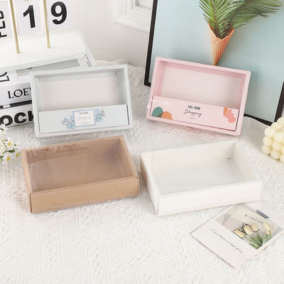 Hochwertige persönliche Kleidung Geschenkbox für Socken Unterwäsche Kleidung Accessoires Verpackung Ärmel Design mit Fenster