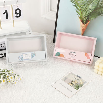 Hochwertige persönliche Kleidung Geschenkbox für Socken Unterwäsche Kleidung Accessoires Verpackung Ärmel Design mit Fenster