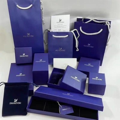 Großhandel Custom Logo Schmuck Papiertaschen & Markenpapiertaschen Luxus Geschenkverpackung Vollständige Palette von Papierboxen zum Verpacken