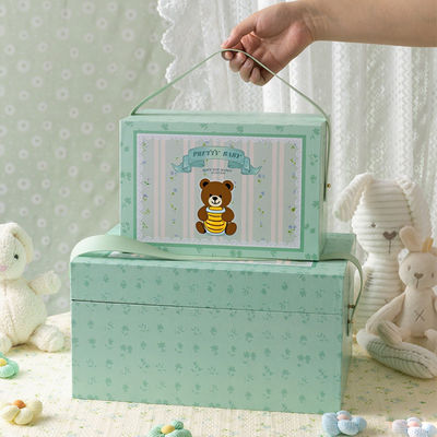 Großhandel Kundenspezifische Kinder Öko-Freundliche Karton Handgemachte Verpackung Geschenkbox Spielzeug Aufbewahrungsbox mit Griff