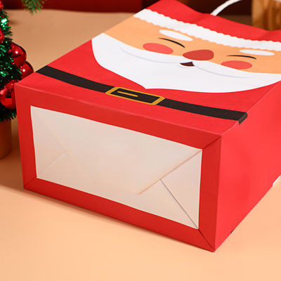 Weihnachtsgeschenktüten für Kinder aus recyceltem Papier, Weihnachtsmann, Schneemann, Weihnachts-Party-Gastgeschenke, Großhandel, Feiertags-Goodie-Bags für Geschenke