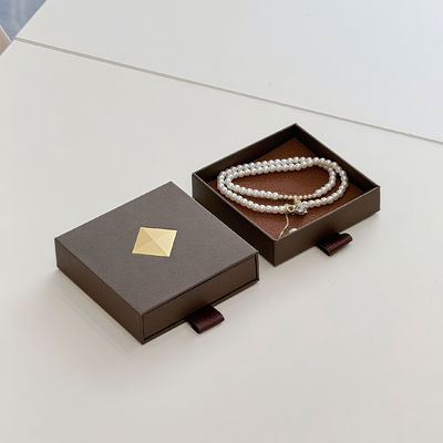 Individuelles Logo Umweltfreundlich Bedruckte Harte, Steife, Recycling-Stil Papierverpackung Karton Schublade Box Schieber für Schmuck