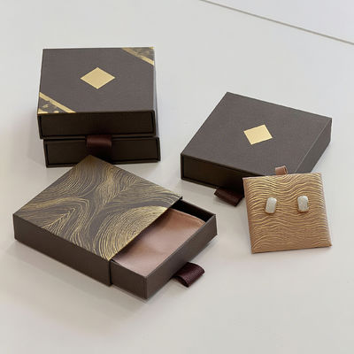 Individuelles Logo Umweltfreundlich Bedruckte Harte, Steife, Recycling-Stil Papierverpackung Karton Schublade Box Schieber für Schmuck