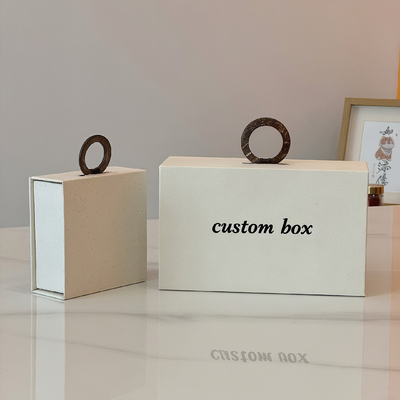 Schmuck Halskette Weiß Personalisiertes Design Magnetische Präsentationsbox Individuelles Logo Ring Ohrring Halskette Armband Verpackung Papierbox