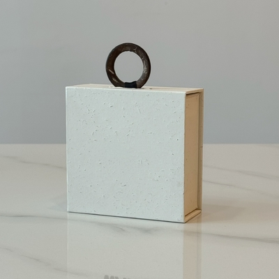 Schmuck Halskette Weiß Personalisiertes Design Magnetische Präsentationsbox Individuelles Logo Ring Ohrring Halskette Armband Verpackung Papierbox