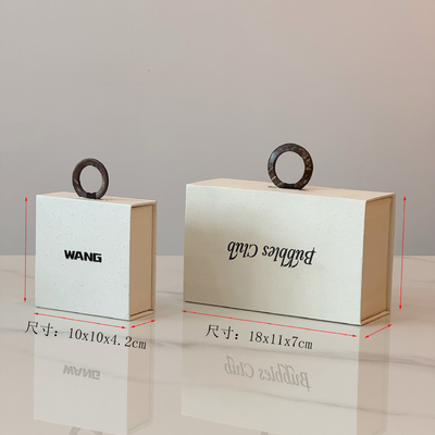 Schmuck Halskette Weiß Personalisiertes Design Magnetische Präsentationsbox Individuelles Logo Ring Ohrring Halskette Armband Verpackung Papierbox