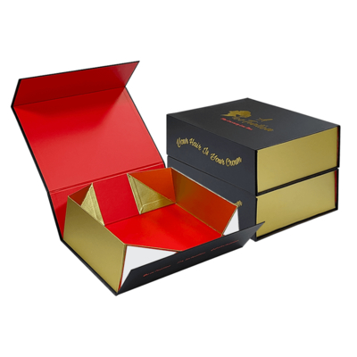 Premium Custom Logo Luxus Großes Matte Starres Papier Karton Schwarz Klappbare leere Magnetbox ISO9001