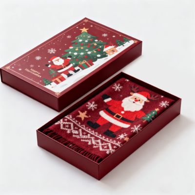 Custom Luxus Weihnachtsgeschenk Boxen Matte starre Karton für die Verpackung Schal Kleid Unterwäsche Shirt Recycling aseptische Materialien