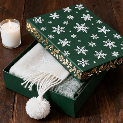 Custom Luxus Weihnachtsgeschenk Boxen Matte starre Karton für die Verpackung Schal Kleid Unterwäsche Shirt Recycling aseptische Materialien